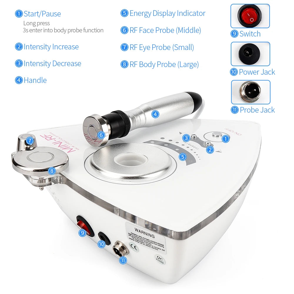 3 in 1 RF Tripolar Skin Lifting Machine Body Slimming Face&Eye Lifting Tighten Beauty Device Remove Eye Neck wrinkle Double Chin