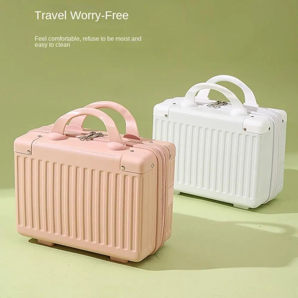 14 inch Mini Travel Suitcase Cosmetic Box Hand Luggage Organizer Case Small Password Box Boarding Case