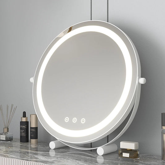 Makeup Mirror with Led Light Portable Traveling Vanity Mirroir with 15X Magnifying Cosmetics Mirror Gift for Bedroom home Girls