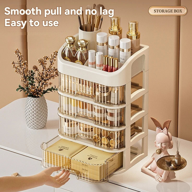 1PC Cosmetic Storage Box Large Capacity Storage Dustproof Storage Rack Skin Care Products Facial Mask Lipstick Storage Drawer