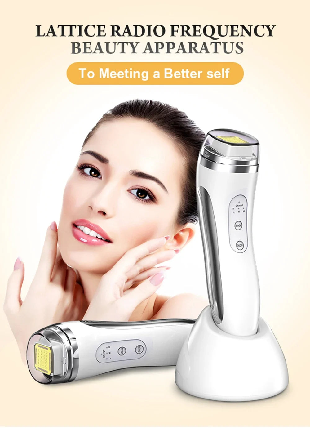 Radio Frequency Facial Lifting Machine Dot Matrix Wrinkle Removal SKin Tightening RF High Frequency Facial Care Massager Device