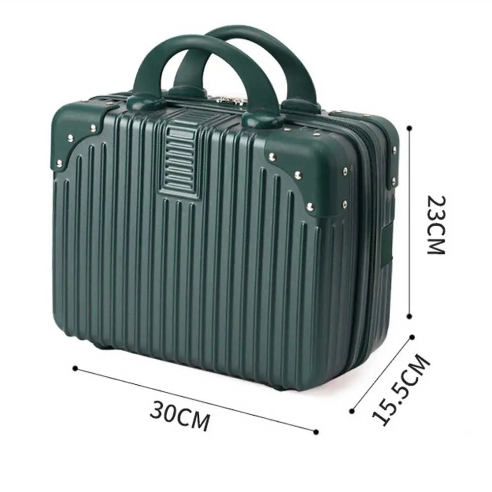 14 inch Mini Travel Suitcase Cosmetic Box Hand Luggage Organizer Makeup Case Small Password Box Boarding Case