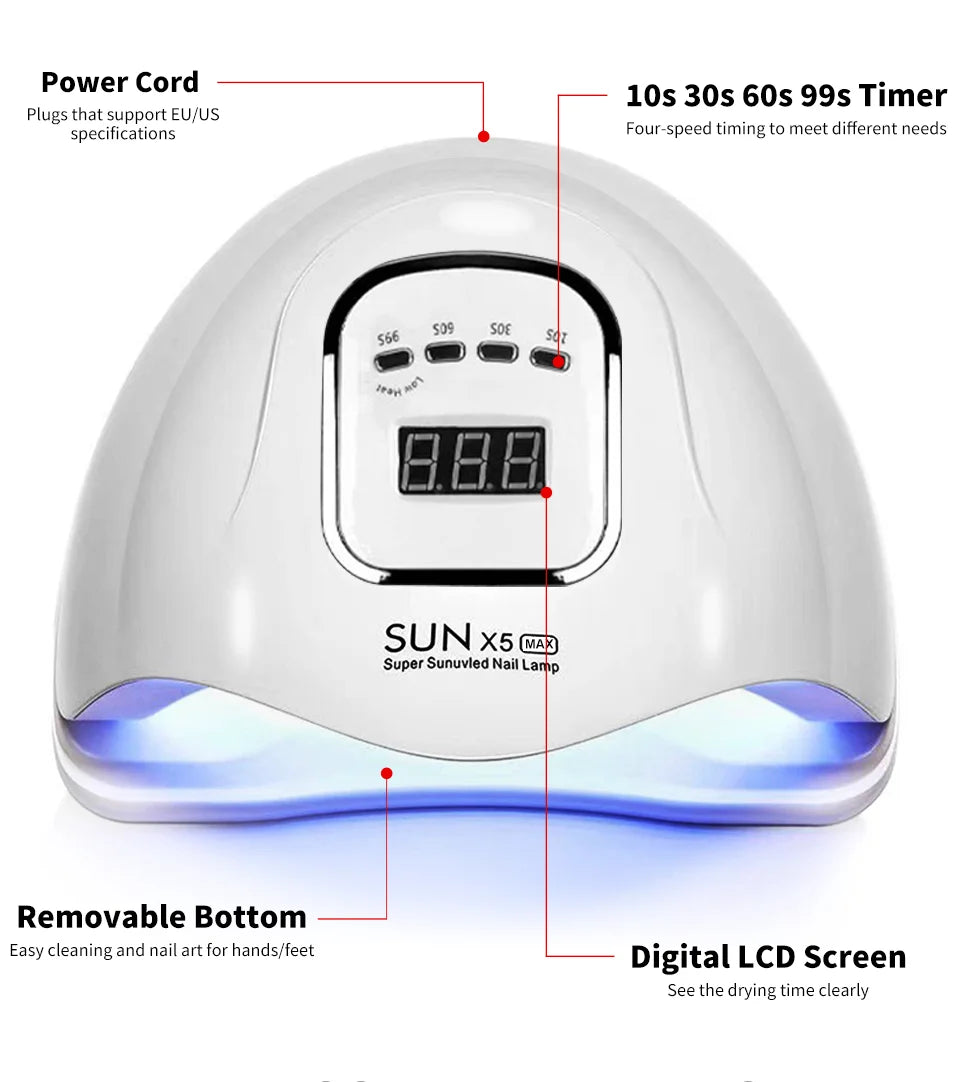 SUN X5 MAX Nail Drying Light Whith Lntelligent Sensor LED Nail Dryer For Remover Gel Polish Equipment Tool