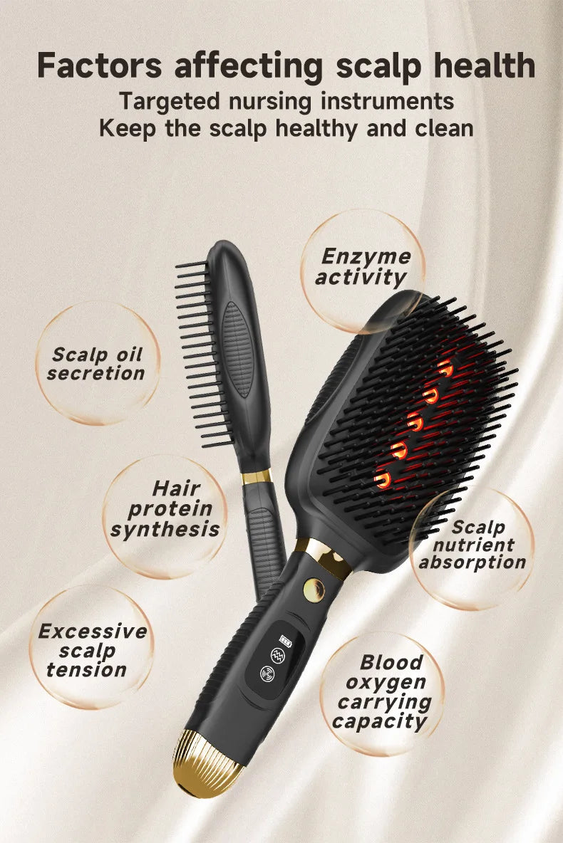 Professional Scalp Massaging Brush Electric Massager for Scalp & Hair Laser Hair Growth Comb Brush For Hair Loss Muscle Relax