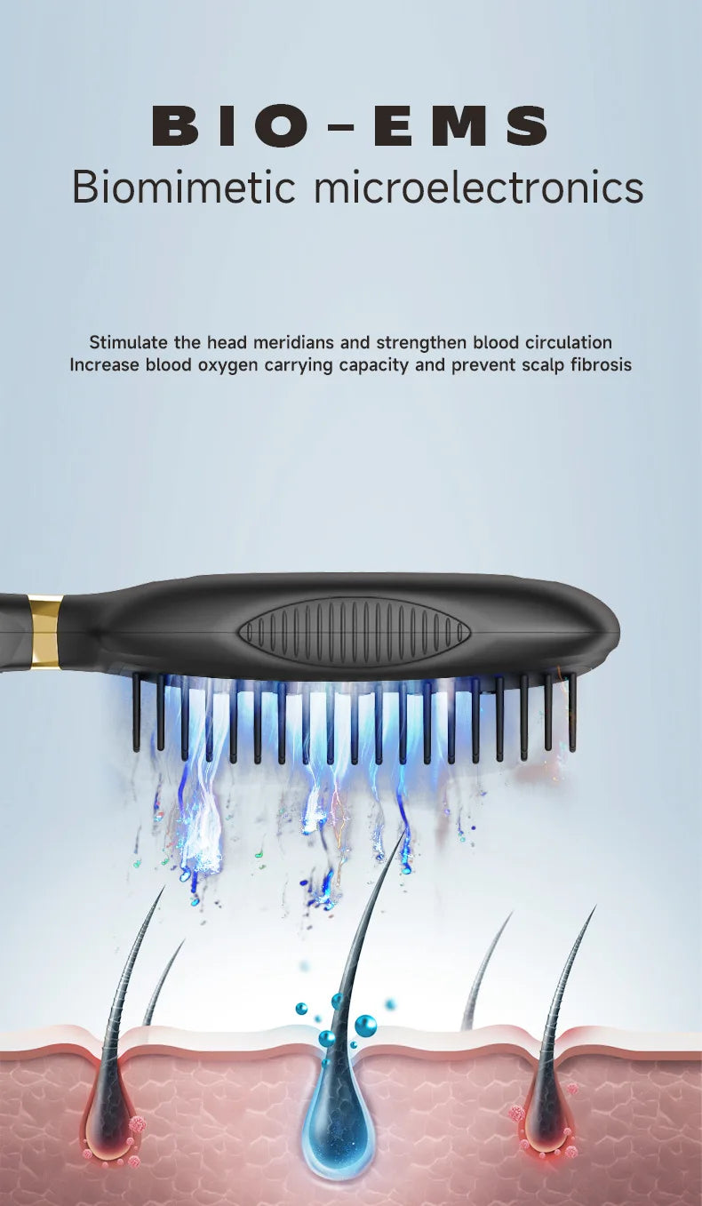 Professional Scalp Massaging Brush Electric Massager for Scalp & Hair Laser Hair Growth Comb Brush For Hair Loss Muscle Relax