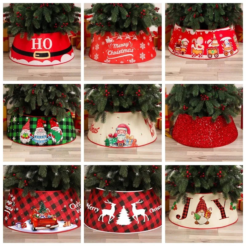 Christmas Tree Decorations Creative Printed Sequins Stereoscopic Tree Bottom Decoration Family Holiday Party New Year Tree Skirt