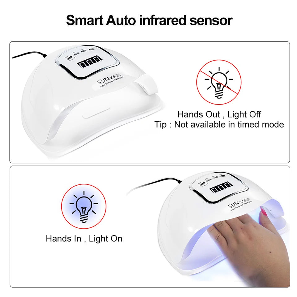 SUN X5 MAX Nail Drying Light Whith Lntelligent Sensor LED Nail Dryer For Remover Gel Polish Equipment Tool