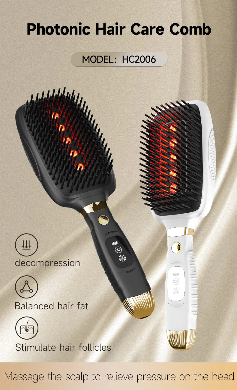 Professional Scalp Massaging Brush Electric Massager for Scalp & Hair Laser Hair Growth Comb Brush For Hair Loss Muscle Relax