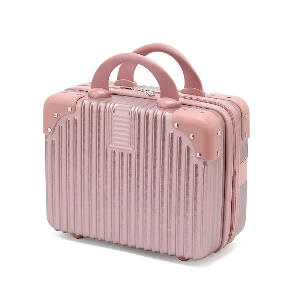 14 inch Mini Travel Suitcase Cosmetic Box Hand Luggage Organizer Makeup Case Small Password Box Boarding Case