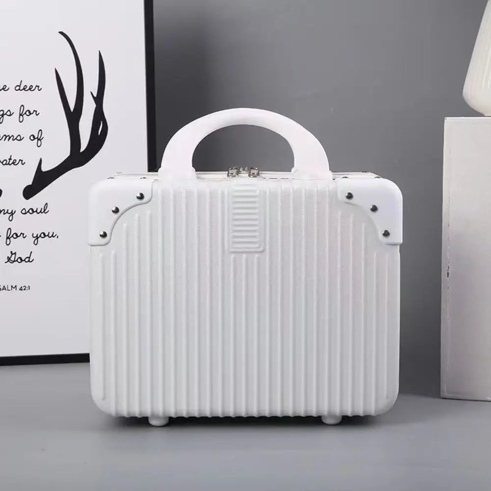 14 inch Mini Travel Suitcase Cosmetic Box Hand Luggage Organizer Makeup Case Small Password Box Boarding Case