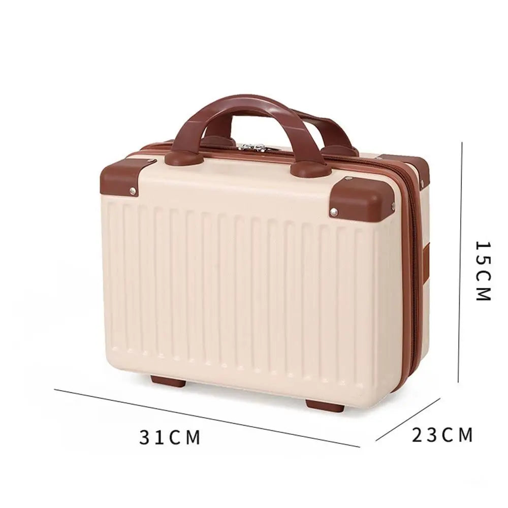 14 inch Mini Travel Suitcase Cosmetic Box Hand Luggage Organizer Case Small Password Box Boarding Case