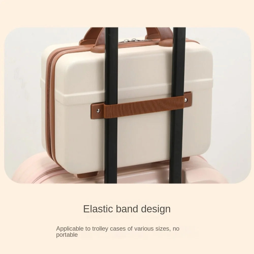 Hand Carry Strap On Luggage Cosmetic Makeup Toiletries Travel Organizer Bag Small Makeup Box Short Trip Travel Bags