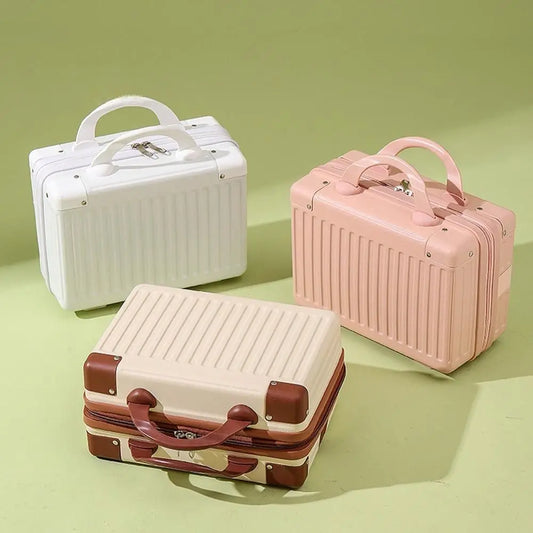 14 inch Mini Travel Suitcase Cosmetic Box Hand Luggage Organizer Case Small Password Box Boarding Case