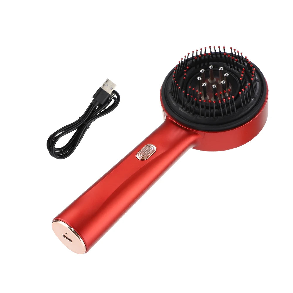 Electric Hair Regrowth Brush with Infrared Light Machine Acupoint Scalp Massage Anti-Hair Loss Exercise Hair Scrubber Combs