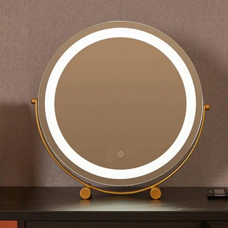 Makeup Mirror with Led Light Portable Traveling Vanity Mirroir with 15X Magnifying Cosmetics Mirror Gift for Bedroom home Girls