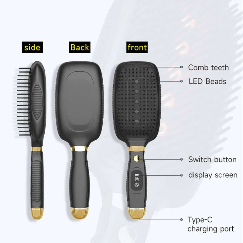 Professional Scalp Massaging Brush Electric Massager for Scalp & Hair Laser Hair Growth Comb Brush For Hair Loss Muscle Relax