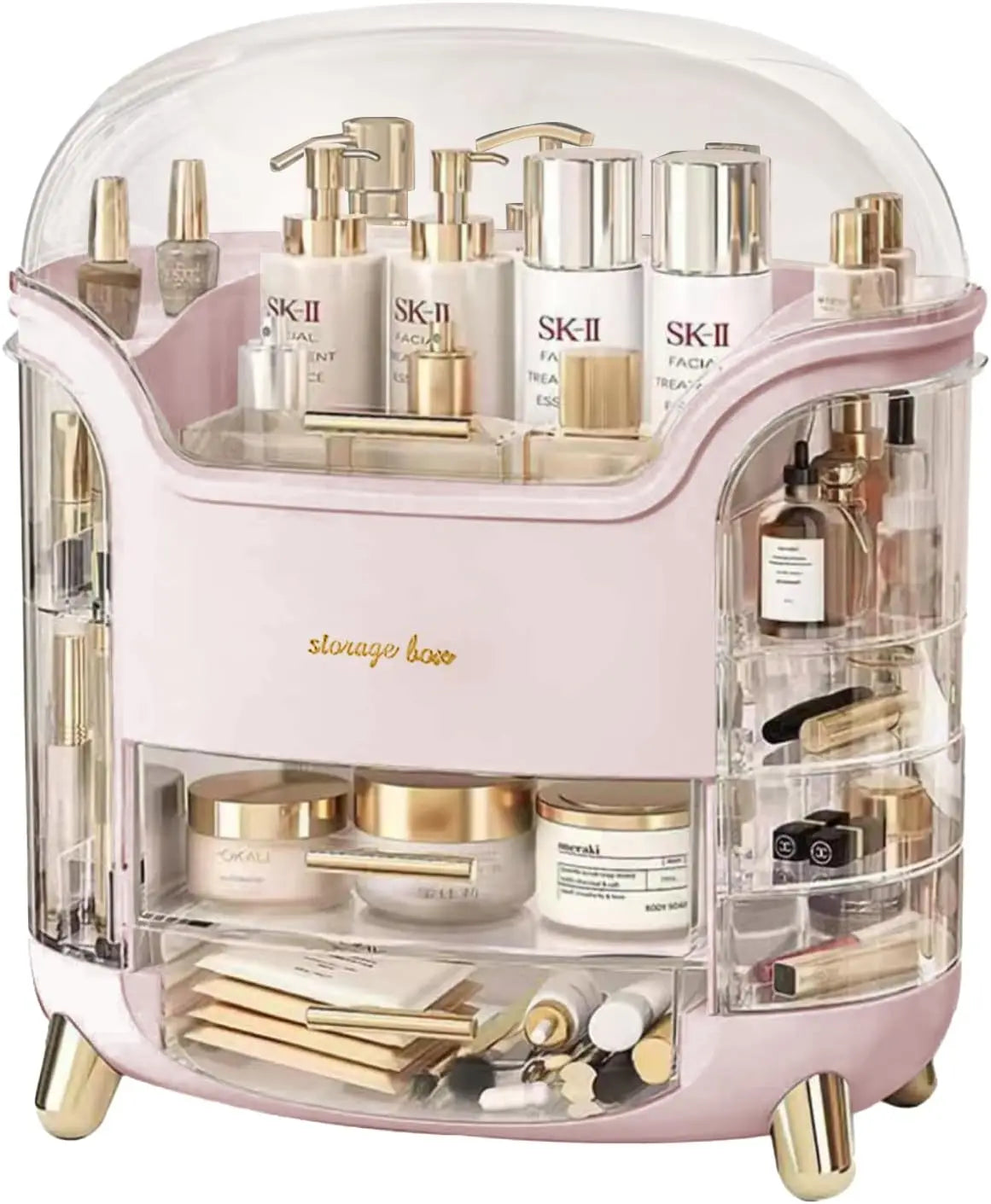 Makeup Organizer Countertop Cosmetic Storage Box Cosmetic Organizer Makeup Storage Organizer Box Skincare Organizers Makeup