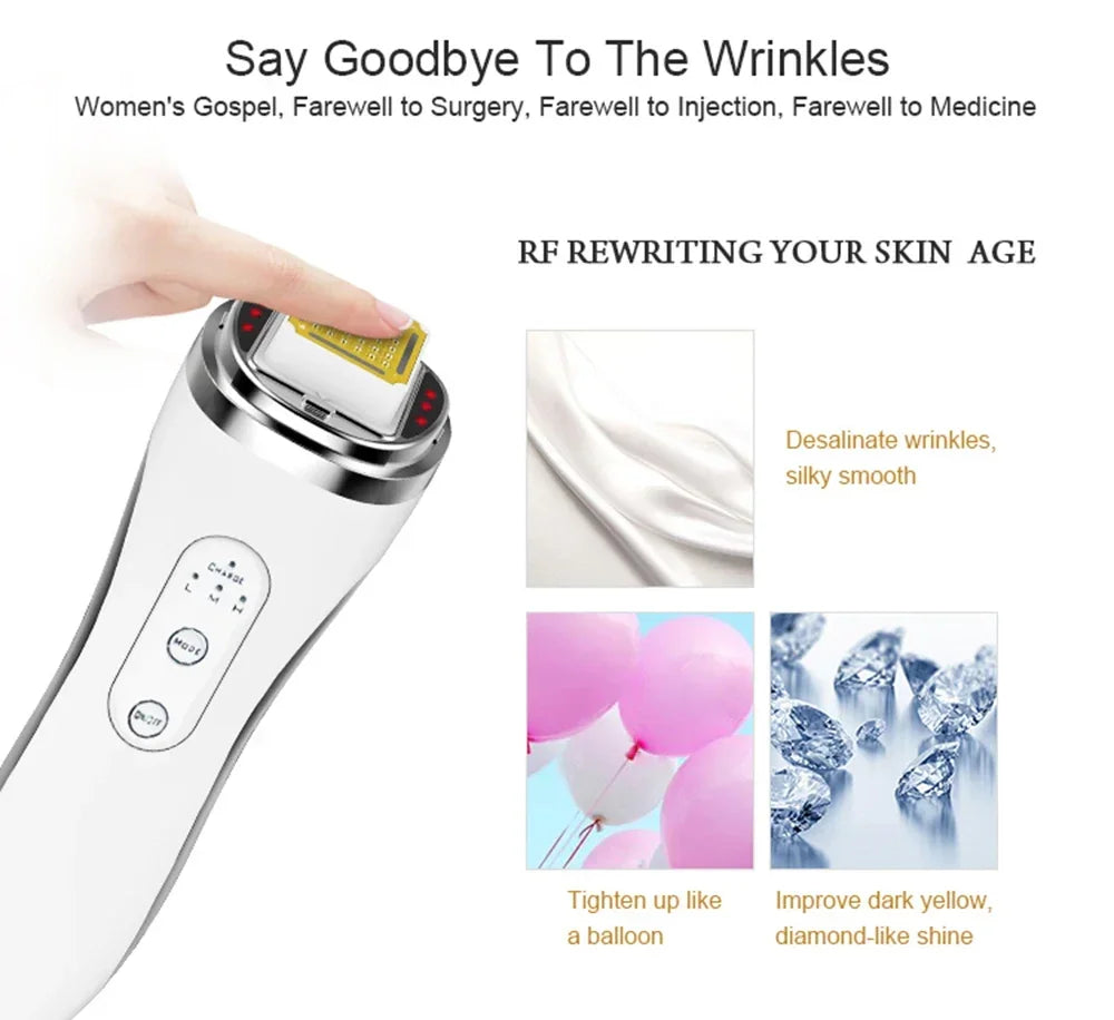 Radio Frequency Facial Lifting Machine Dot Matrix Wrinkle Removal SKin Tightening RF High Frequency Facial Care Massager Device