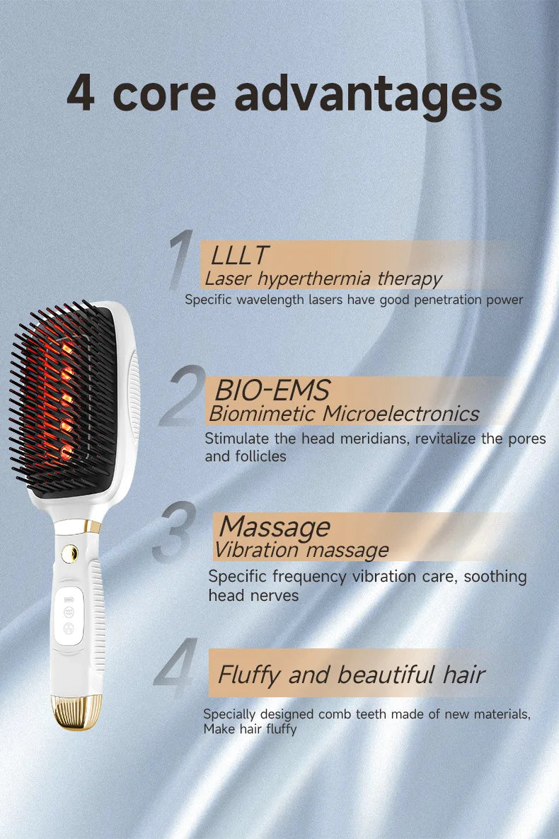 Professional Scalp Massaging Brush Electric Massager for Scalp & Hair Laser Hair Growth Comb Brush For Hair Loss Muscle Relax